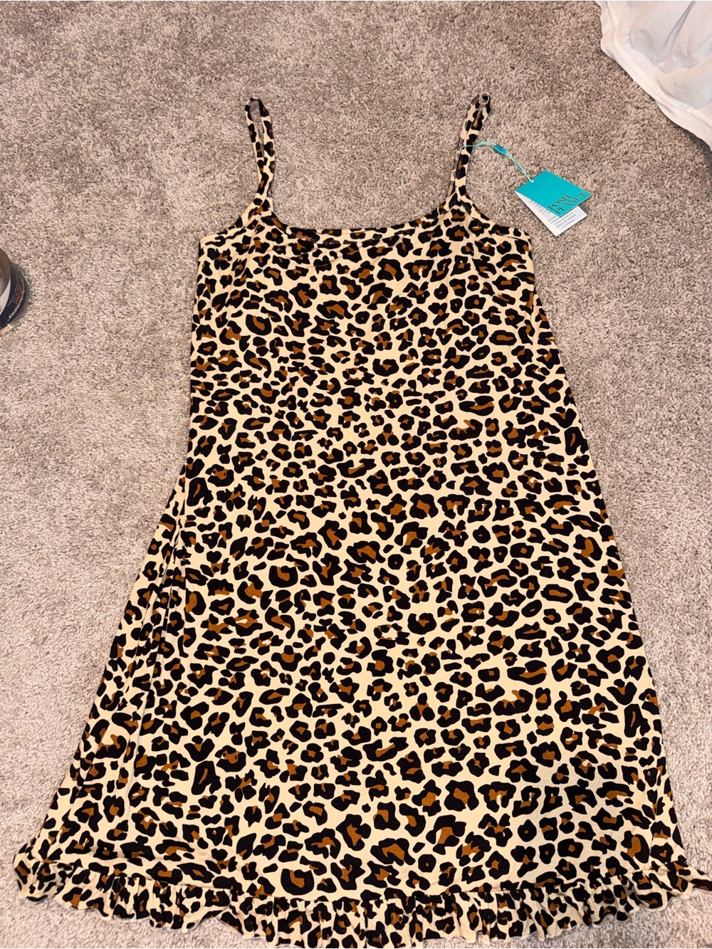 NWT Posh Peanut Women’s Slip Dress Nightgown Lana Leopard Print XL 12/14